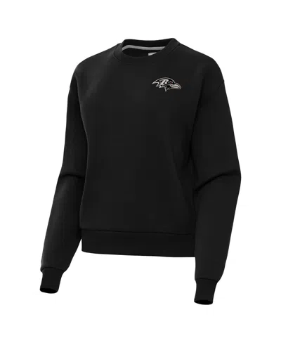 Antigua Women's Black Baltimore Ravens Victory Pullover Sweatshirt