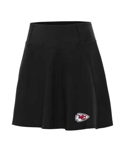 Antigua Women's Black Kansas City Chiefs Chip Skort