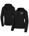 Antigua Women's Black Los Angeles Kings Contemporary Quarter-zip Hoodie In Black