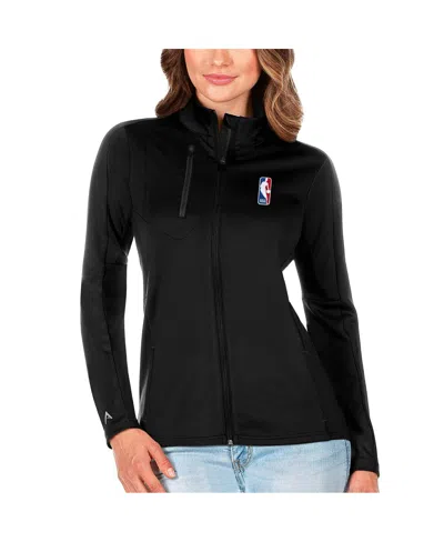 Antigua Women's Black Nba Logoman Generation Full-zip Jacket