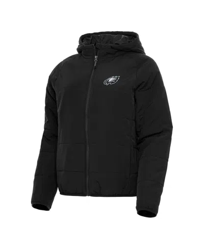 Antigua Women's Black Philadelphia Eagles Universe Full-zip Hoodie Jacket