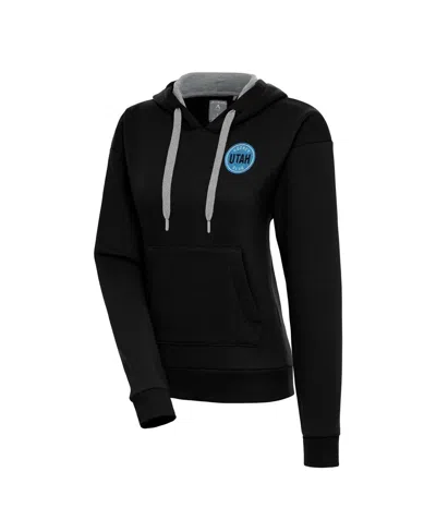 Antigua Women's Black Utah Hockey Club Victory Pullover Hoodie