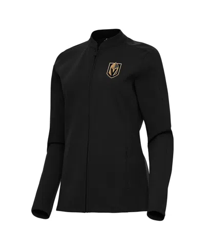 Antigua Women's Black Vegas Golden Knights Regard Full-zip Jacket