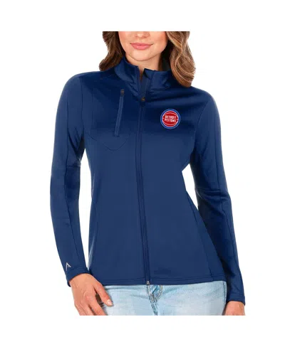 Antigua Women's Blue Detroit Pistons Generation Full-zip Jacket