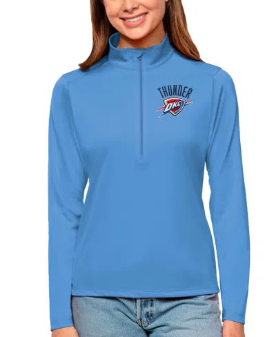Antigua Women's Blue Oklahoma City Thunder Tribute Half-zip Top