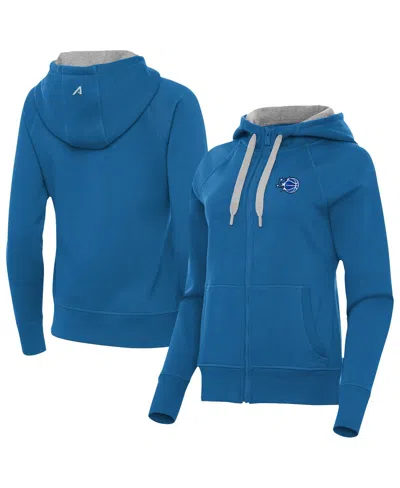 Antigua Women's Blue Orlando Magic New Logo Victory Full-zip Hooded Sweatshirt