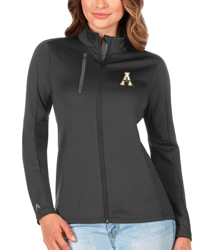 Antigua Women's Graphite/silver Appalachian State Mountaineers Generation Full-zip Jacket In Graphite,silver