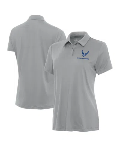 Antigua Women's Gray Air Force Reprocess Polo Shirt