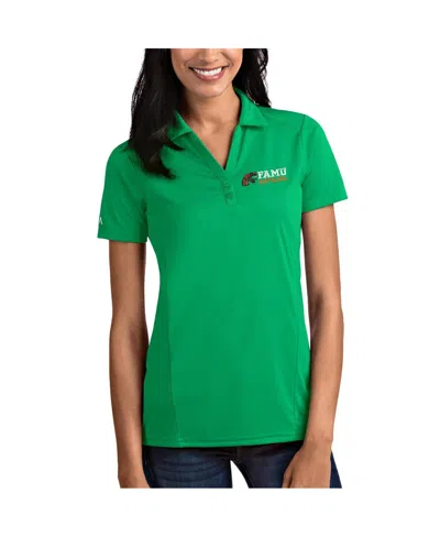 Antigua Women's Green Florida A&m Rattlers Tribute Polo Shirt