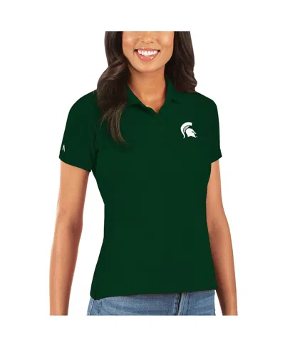 Antigua Women's Green Michigan State Spartans Legacy Pique Polo Shirt
