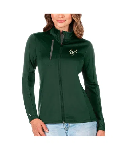 Antigua Women's Green/graphite South Florida Bulls Generation Full-zip Jacket In Multi