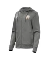 Antigua Women's Heather Black Notre Dame Fighting Irish Seeker Full-zip Hoodie