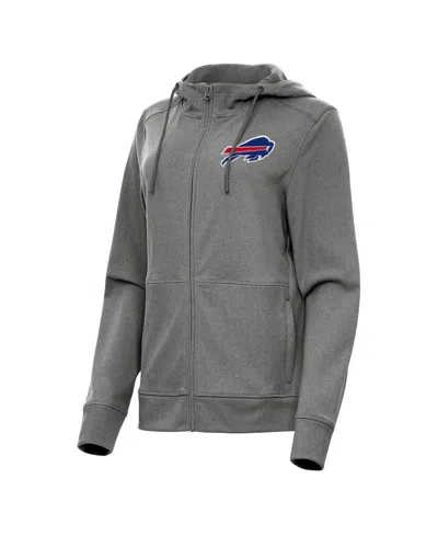 Antigua Women's Heather Charcoal Buffalo Bills Seeker Full-zip Hoodie Jacket