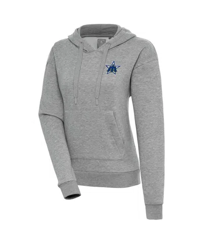Antigua Women's Heather Gray Seattle Mariners Cooperstown Victory Pullover Hoodie