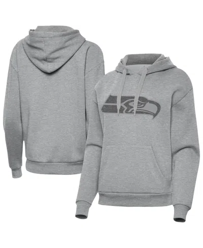Antigua Women's Heather Gray Seattle Seahawks Victory Hoodie