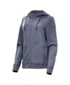 Antigua Women's Heather Navy Arizona Wildcats Seeker Full-zip Hoodie In Heather Navy