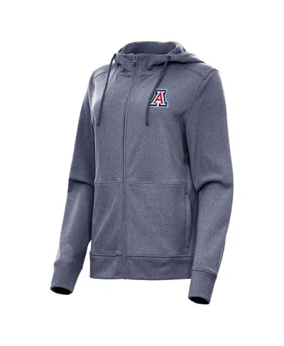 Antigua Women's Heather Navy Arizona Wildcats Seeker Full-zip Hoodie