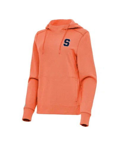 Antigua Women's Heather Orange Syracuse Orange Justice Pullover Hoodie