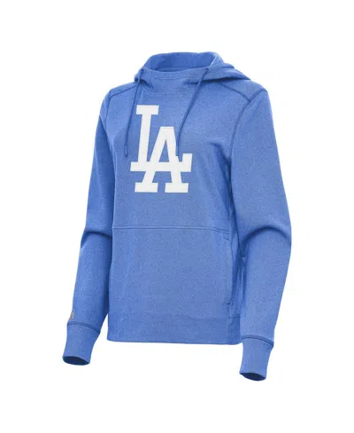 Antigua Women's Heather Royal Los Angeles Dodgers Justice Pullover Hoodie In Blue