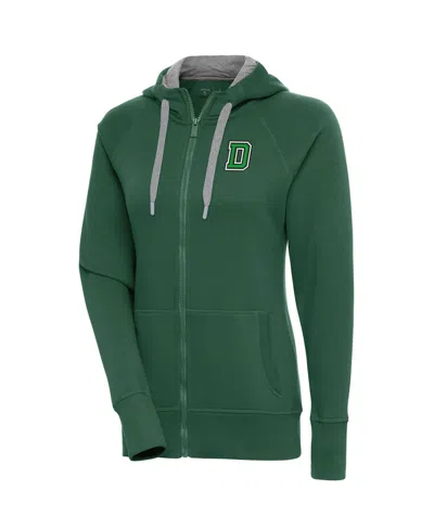 Antigua Women's Hunter Green Dartmouth Big Green Victory Full-zip Hoodie