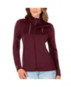 Antigua Women's Maroon/graphite Arizona State Sun Devils Generation Full-zip Jacket In Maroon,graphite