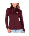 Antigua Women's Maroon/graphite Texas A&m Aggies Generation Full-zip Jacket In Maroon,graphite