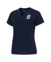 Antigua Women's Navy Detroit Tigers Notch Neck T-shirt
