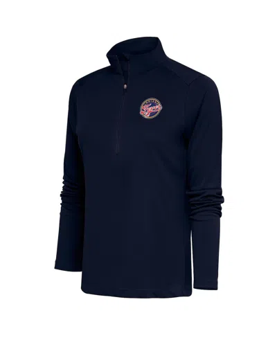 Antigua Women's Navy Indiana Fever Tribute Half-zip Top In Blue
