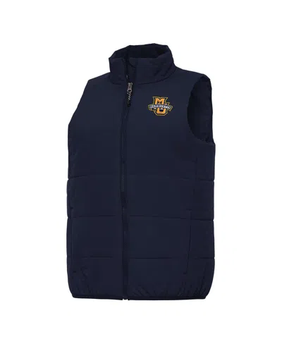 Antigua Women's Navy Marquette Golden Eagles Experience Full-zip Vest In Blue