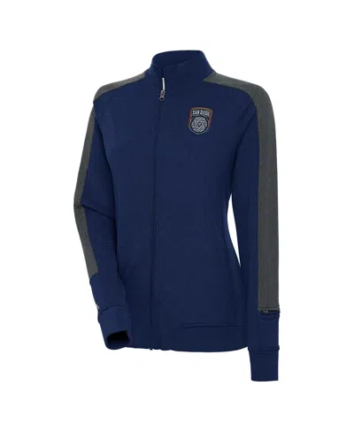 Antigua Women's Navy San Diego Fc Strike Anthem Full-zip Jacket In Blue