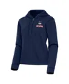 Antigua Women's Navy Uconn Huskies Contemporary Quarter-zip Hoodie In Navy
