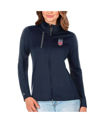 Antigua Women's Navy Uswnt Generation Full-zip Jacket In Blue