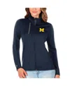 Antigua Women's Navy/graphite Michigan Wolverines Generation Full-zip Jacket In Navy