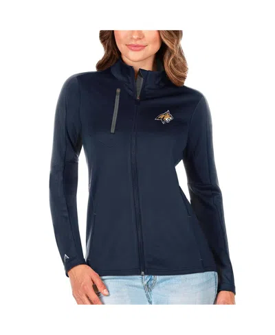 Antigua Women's Navy/graphite Montana State Bobcats Generation Full-zip Jacket In Blue