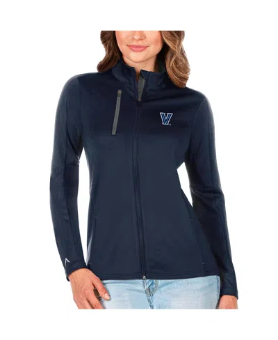 Antigua Women's Navy/graphite Villanova Wildcats Generation Full-zip Jacket In Navy,graphite