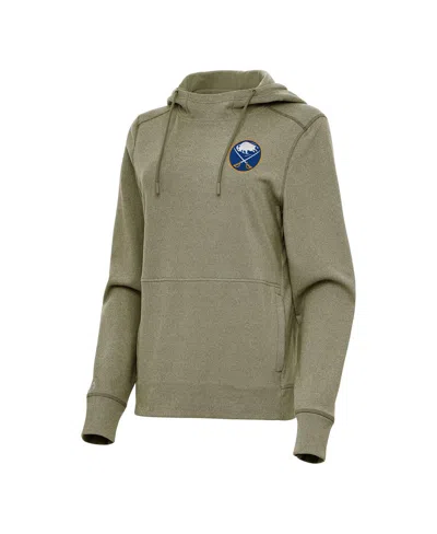 Antigua Women's Olive Buffalo Sabres Justice Pullover Hoodie In Green