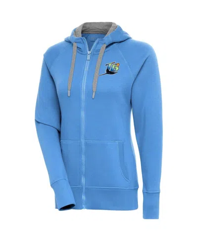 Antigua Women's Powder Blue Tampa Bay Rays Cooperstown Victory Full-zip Hoodie