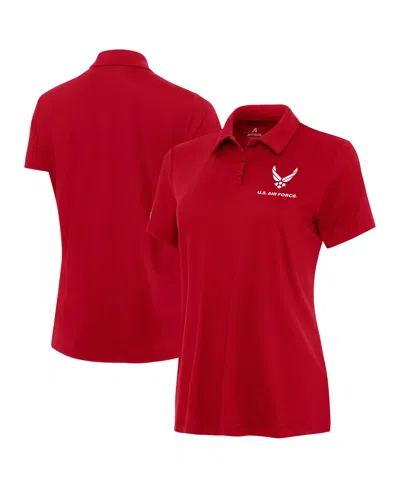 Antigua Women's Red Air Force Reprocess Polo Shirt