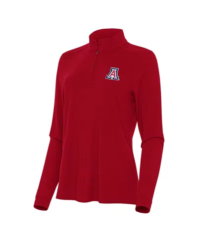 Antigua Women's Red Arizona Wildcats Intent Quarter-zip Top