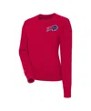 Antigua Women's Red Buffalo Bills Forward Fleece Pullover Sweatshirt In Red