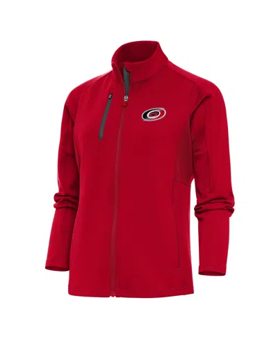 Antigua Women's Red Carolina Hurricanes Team Logo Generation Full-zip Jacket