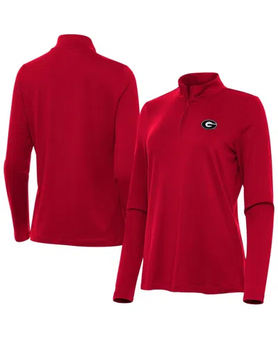 Antigua Women's Red Georgia Bulldogs Reprocess Quarter-zip Top