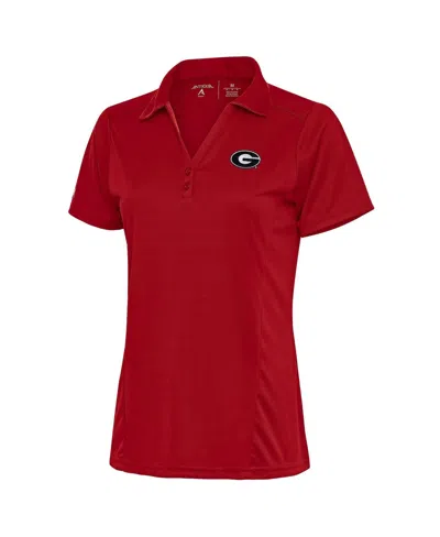 Antigua Women's Red Georgia Bulldogs Tribute Polo Shirt