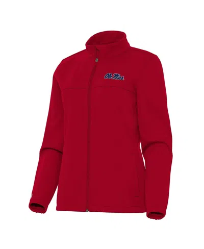 Antigua Women's Red Ole Miss Rebels Links 2 Golf Full-zip Jacket