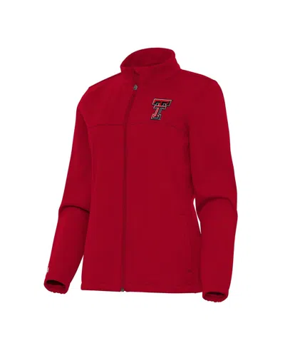 Antigua Women's Red Texas Tech Red Raiders Links 2 Golf Full-zip Jacket