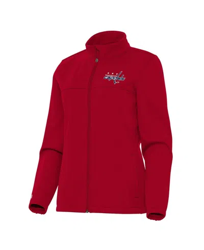 Antigua Women's Red Washington Capitals Links 2 Full-zip Golf Jacket