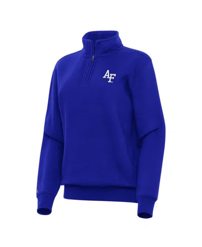 Antigua Women's Royal Air Force Falcons Victory Quarter-zip Sweatshirt In Blue