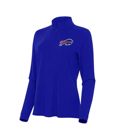 Antigua Women's Royal Buffalo Bills Intent Quarter-zip Sweatshirt In Blue