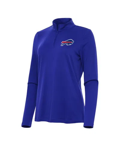 Antigua Women's Royal Buffalo Bills Reprocess Quarter-zip Sweatshirt In Blue