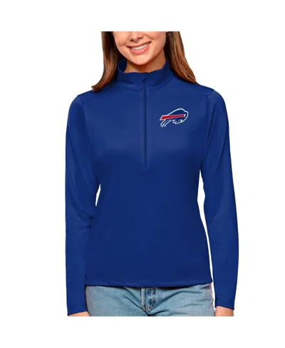 Antigua Women's Royal Buffalo Bills Tribute Half-zip Sweatshirt In Blue